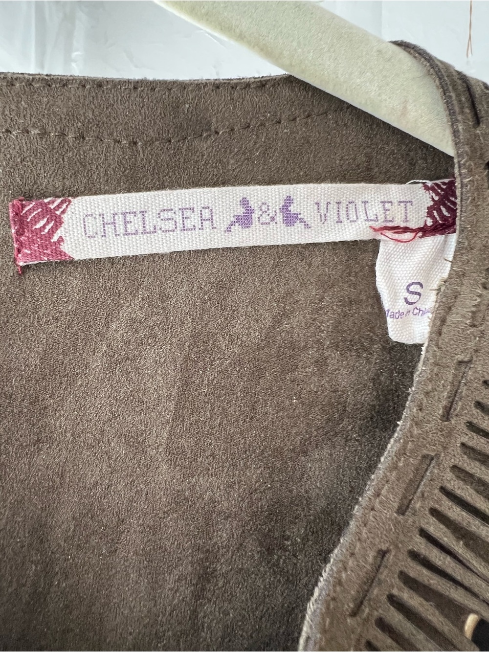 Chelsea & Violet Olive Brown Fringe Mini Dress - Picture 2 of 6